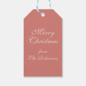 Elegant kerstparty mousserende bomen Roos Gold Cadeaulabel (Achterkant)
