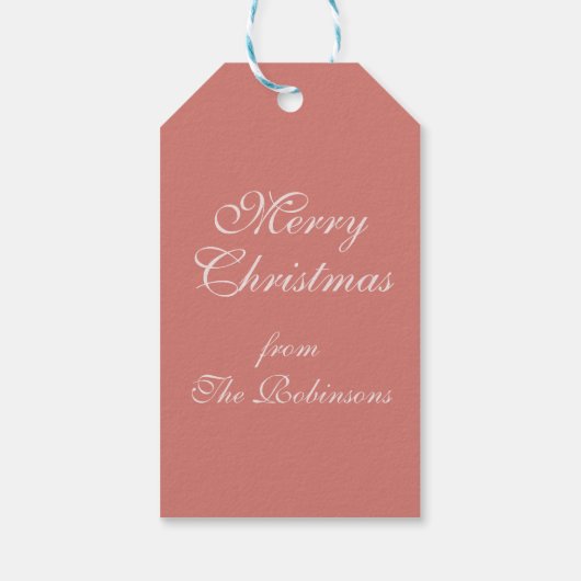 Elegant kerstparty mousserende bomen Roos Gold Cadeaulabel (Achterkant)