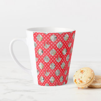 Elegant kerstpatroon latte mok