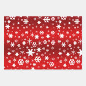 Elegant kerstrood met wit patroon inpakpapier vel (Voorkant 2)