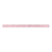 Elegant kerstsnowflake patroonpastelroze lint (Voorkant)