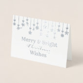 Elegant kerstStar-versieringen Folie Kaarten (Voorkant)