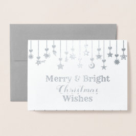 Elegant kerstStar-versieringen Folie Kaarten