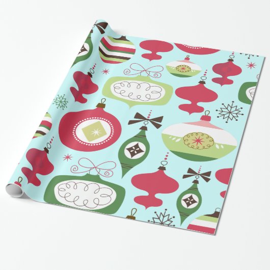 Elegant kerstversiering, kunstdeco-stijl cadeaupapier (Uitgerold)