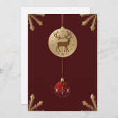 Elegant kerstversieringen feestdagenkaart (Voorkant / Achterkant)