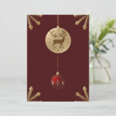 Elegant kerstversieringen feestdagenkaart (Staand voorkant)