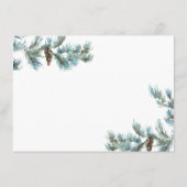 Elegant kerstWaterverf Pinecones Moving Aankondiging (Achterkant)