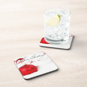 Elegant kerstwensen drankjes onderzetter (Rechterzijde)