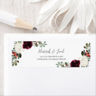 Elegant Kerstwinter Weduwomkeeradres Etiket