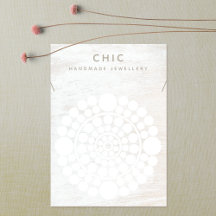 Elegant Ketting White Wood Circle Motif