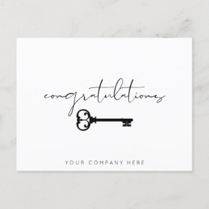 Elegant Key Gefeliciteerd nieuw onroerend goed voo Briefkaart