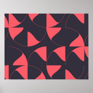 Elegant, kic, abstracte cirkelvormige geometrische poster