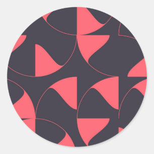 Elegant, kic, abstracte cirkelvormige geometrische ronde sticker