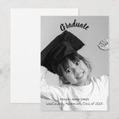 Elegant Kindergarten Afstuderen Aankondiging (Voorkant / Achterkant)