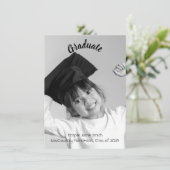 Elegant Kindergarten Afstuderen Aankondiging (Staand voorkant)