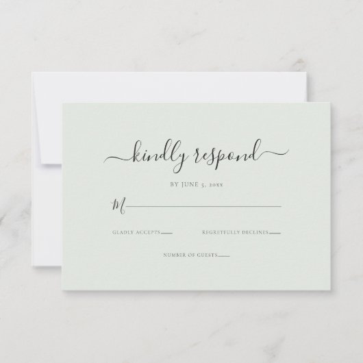 Elegant Kindly Respond QR Code RSVP (Devant)