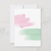 Elégant King Protea Watercolor Wedding Cartes RSVP (Dos)