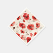 Elegant klaproos patroon servetten (Hoek)