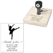 Elegant klassiek balletdanseres persoonlijk briefp 	rubberstempel (Gestempeld)
