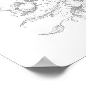 Elegant klassiek Frans rococo Bloemen Welkom Poster (Hoek)