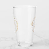 Elegant Klassiek Gouden Monogram Beginletter Trouw Glas (Links)