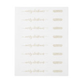 Elegant Klassiek Modern Goud Vrolijk Kerstscript (Vel)