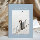 Elegant, klassiek, monogram, bedankt! 1 foto bedankkaart