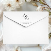 Elegant, klassiek, monogram, bruiloft, 	rubberstempel