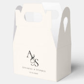 Elegant, Klassiek, Monogram, Huwelijk Bedankdoosjes (Geopend)