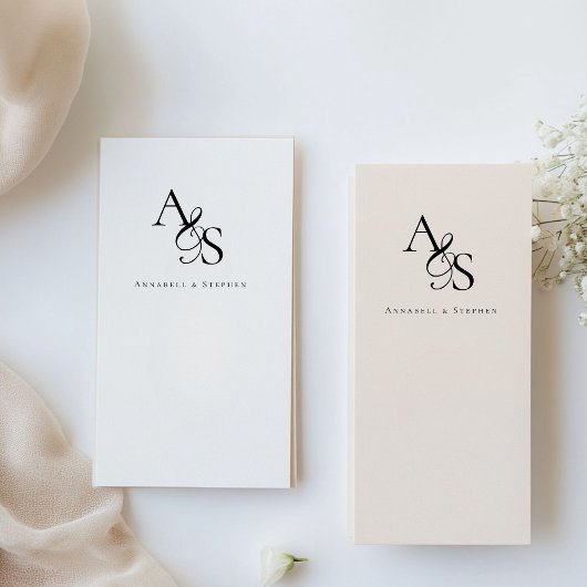 Elegant, Klassiek, Monogram, Huwelijk Rubberstempel