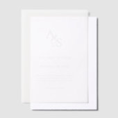 Elegant, Klassiek, Monogram, Huwelijk Vellum Uitnodigingen (Offset)