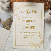 Elegant klassiek script foto bruiloft kaart