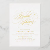 Elegant klassiek vintage Vrijgezellenfeest voor ka Folie Uitnodiging (Voorkant)