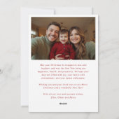 Elegant klassiek wintergroen feestdagenkaart (Achterkant)