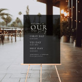 Elegant, Klassiek, Zwart, WELKOM BIJ ONS LIEFDESVE Acryl Bord