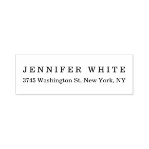 Elegant Klassiek Zwart Wit Minimalistisch Zelfinktende Stempel