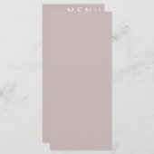 Elegant klassieke bruiloft menu (Voorkant / Achterkant)