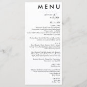 Elegant klassieke bruiloft menu (Achterkant)