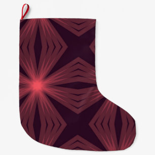 Elegant klassieke, retro-achtige geometrische bloe grote kerstsok