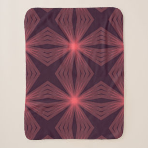 Elegant klassieke, retro-achtige geometrische bloe sherpa deken