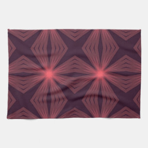 Elegant klassieke, retro-achtige geometrische bloe theedoek