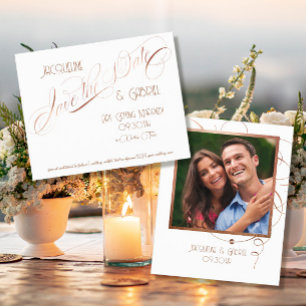 Elegant klassieke Script Calligraphy Save the Date