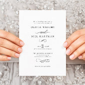 Elegant klassieke uitnodiging tot huwelijk