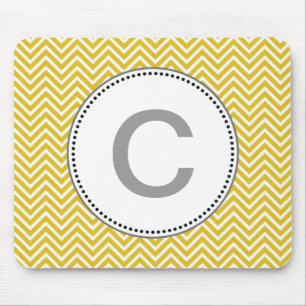 Elegant, klassieke zonnige chevron zigzag muismat