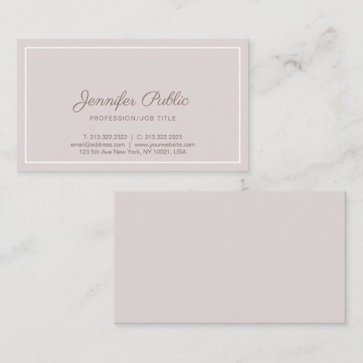 Elegant kleuren, eenvoudig in kleur visitekaartje (Voorkant / Achterkant)