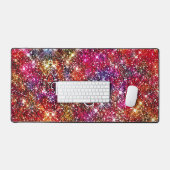Elegant kleurig faux Glitter monogram Bureaumat (Keyboard & Muis)