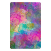 Elegant kleurig marmer monogram mini klembord (Achterkant)