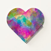 Elegant kleurig marmer monogram notitieboek (Achterkant)