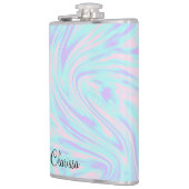 elegant kleurig roze blauw paars witte marmer heupfles (Links)