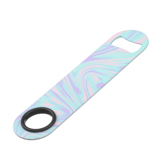 elegant kleurig roze blauw paars witte marmer speed flessenopener (Voorkant Gekanteld)